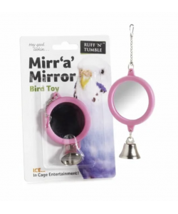 Sharples Ruff 'N' Tumble Mirr 'A' Mirror With Bell Bird Toy